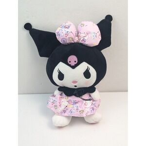 Sanrio Kuromi Plush Doll 9" Pink Bow Dress Cute Japan Kawaii Character Toy‎